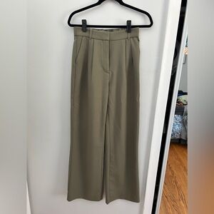 Abercrombie & Fitch Sloane Wide Leg Trouser Pants Size 27/4 Green